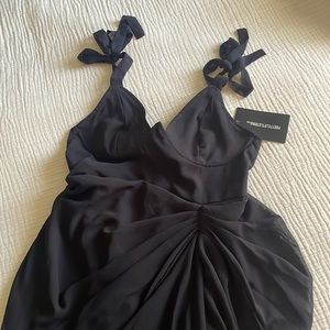 Black underwire detail dress